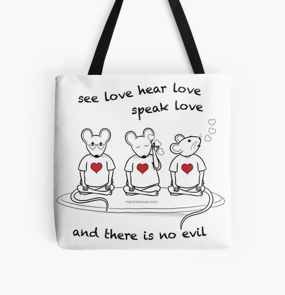 Item preview, MantraMouse® See Love Hear Love Speak Love Cartoon designed and sold by Donna Martini.