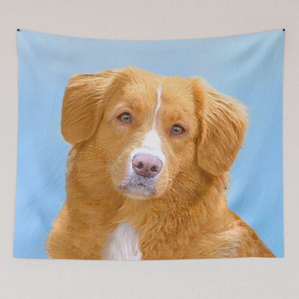 Item preview, Nova Scotia Duck Tolling Retriever Dog Painting designed and sold by alpendesigns.