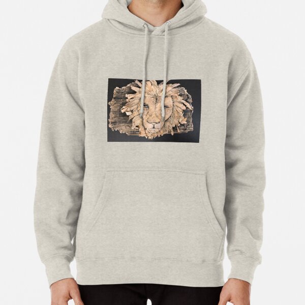 Untamed Lion Face Pullover Hoodie
