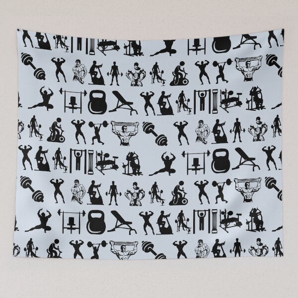Item preview, Funky gym workout shirt collage designed and sold by Leeloks.