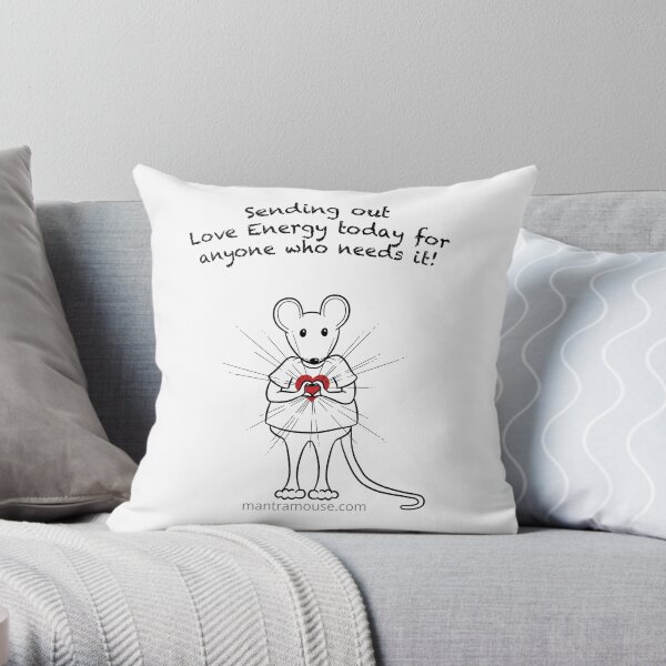 MantraMouse® Sending Out Love Cartoon Throw Pillow