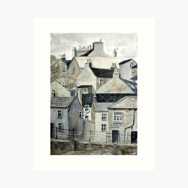 The Sea Front, Staithes Art Print