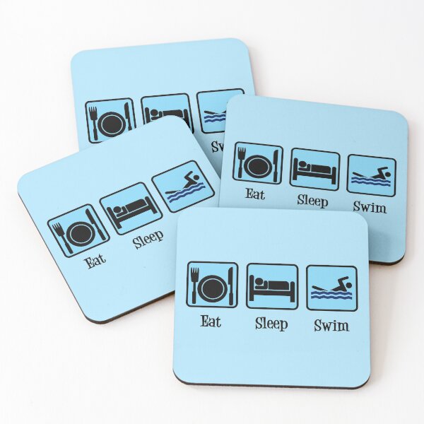 Item preview, Eat Sleep Swim Funny Swimmer designed and sold by Epic Love Designs.