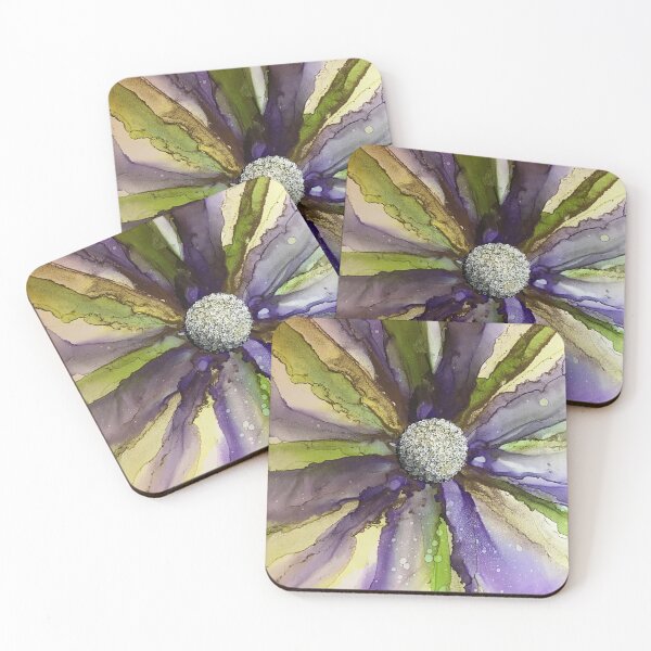 Item preview, Indigo flower with gold highlights.  designed and sold by Gill Barrett Art.