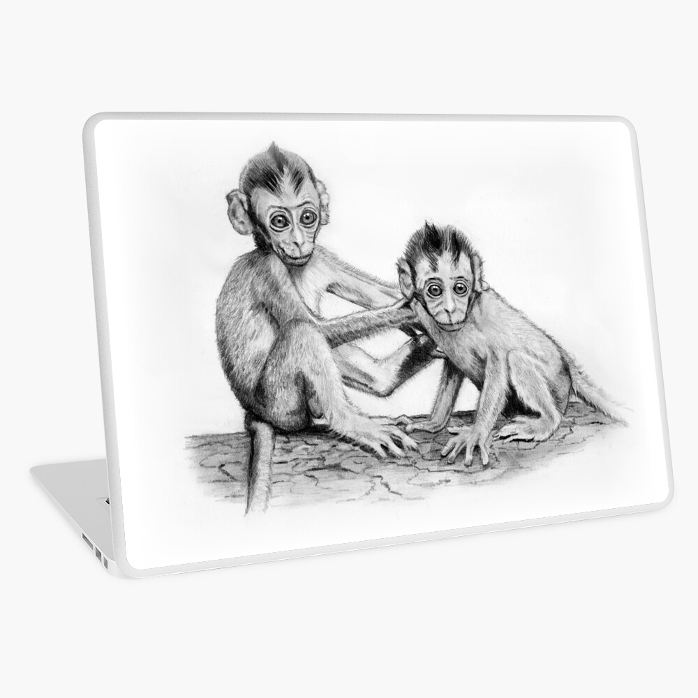 Crystal Bhimji Art - Vervet Monkey Ink and pencil sketch. Felt like drawing  a real monkey instead of douglas today :) enjoy. #monkey #vervetmonkey # drawing #sketch #sketchbook #inkdrawing #pencildrawing #animaldrawing  #cuteanimalart #art #