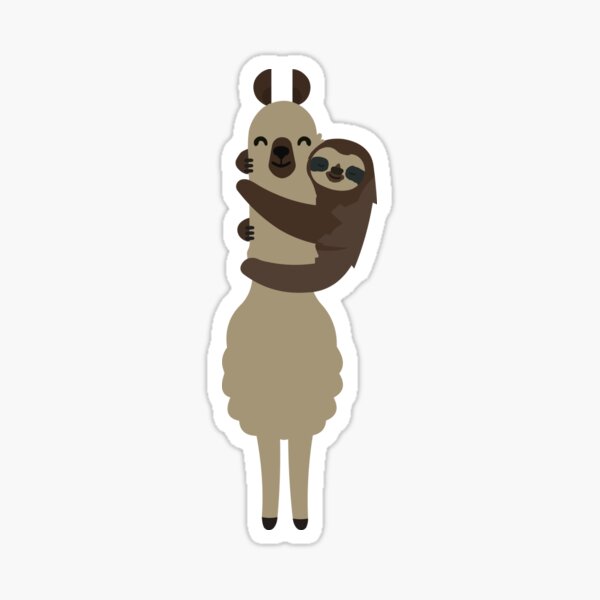 Cartoon Sloth Stickers Redbubble - roblox cartoon sloth decal