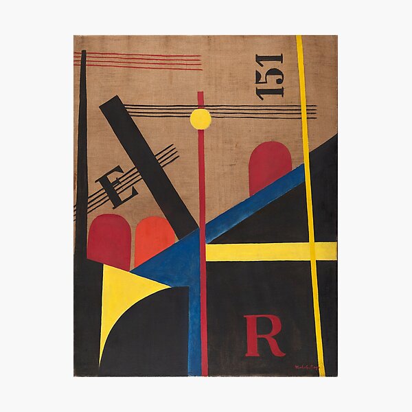 Item preview, HD. Large Painting Of The Railroad (1920 ) , by László Moholy-Nagy  designed and sold by LORD  H.D..