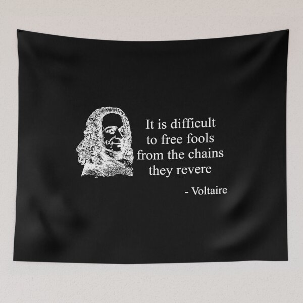 Item preview, Voltaire Quote (White) designed and sold by TheLastStand.