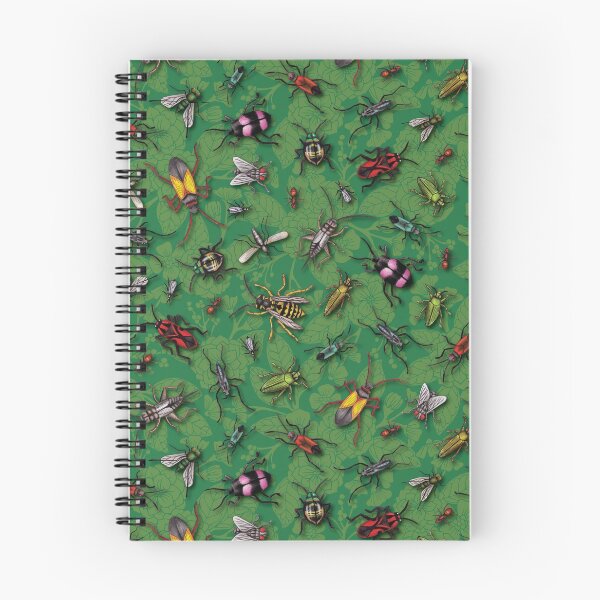 Item preview, Insectos y bichos sobre fondo floral verde designed and sold by somecallmebeth.