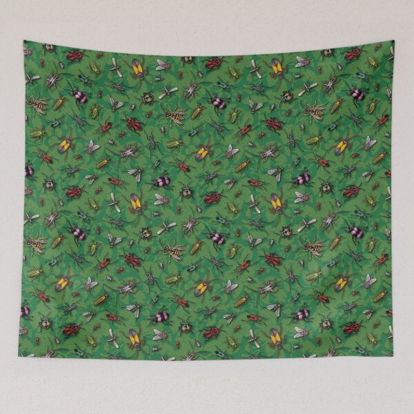 Item preview, Bugs & Insects on Green Floral Background designed and sold by somecallmebeth.