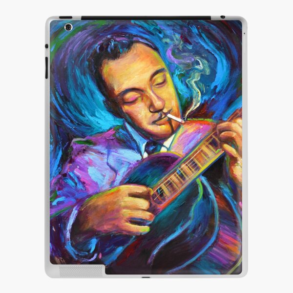 Django Reinhardt Gypsy Jazz Guitarist by Robert Phelps iPad Skin