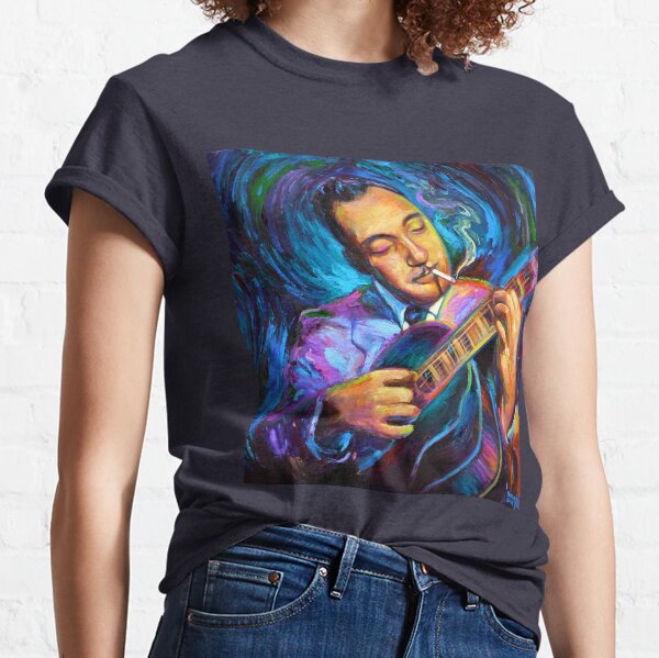 Django Reinhardt Gypsy Jazz Guitarist by Robert Phelps Classic T-Shirt