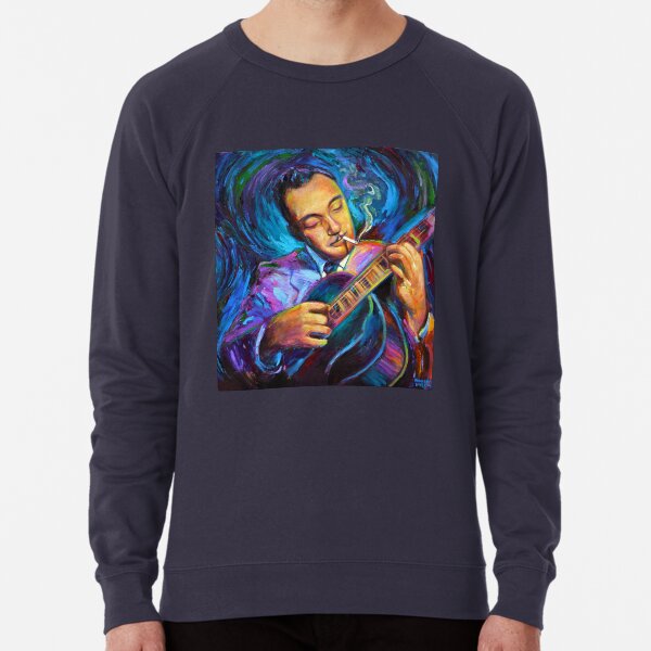 Django Reinhardt Gypsy Jazz Guitarist by Robert Phelps Lightweight Sweatshirt