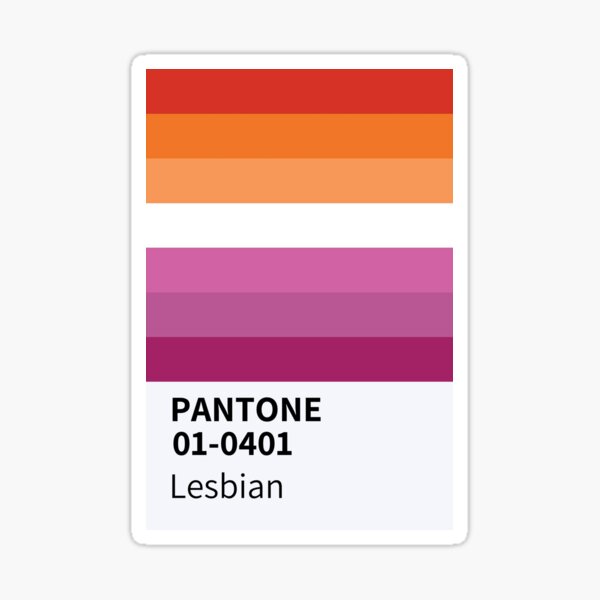 Pantone Pride Lesbian Sticker For Sale By Apolune Redbubble 1979