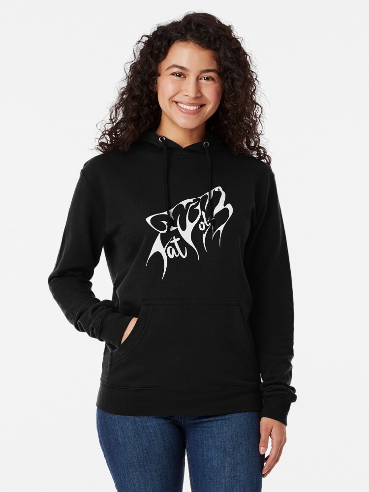 Alternate view of Fat Wolf - Stylised White Lightweight Hoodie