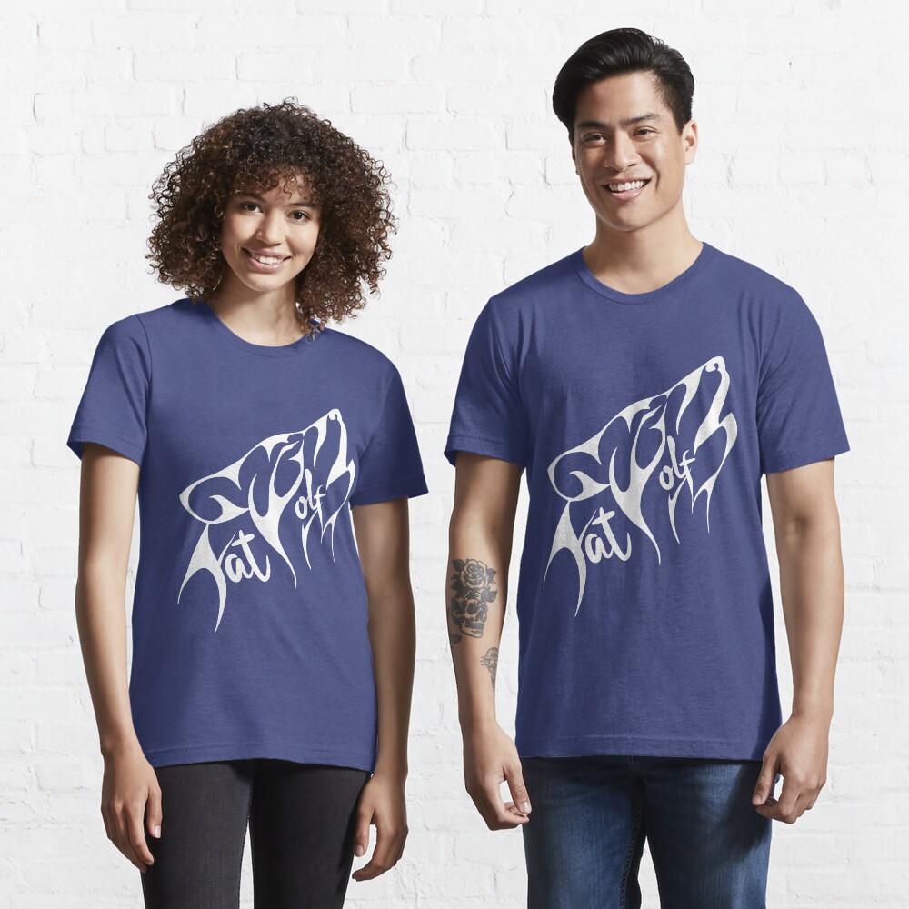 Fat Wolf - Stylised White Essential T-Shirt