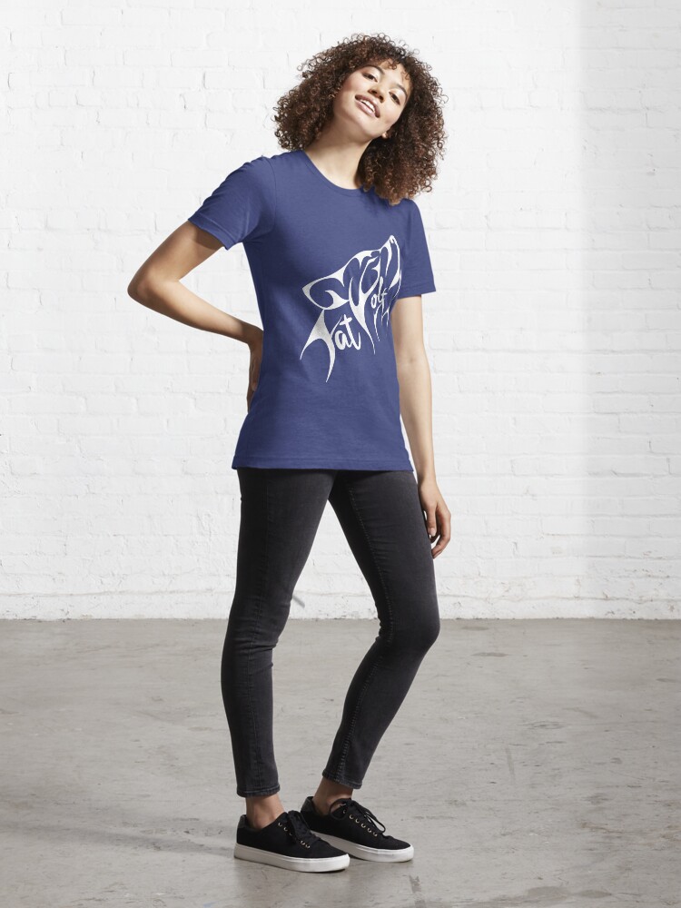 Alternate view of Fat Wolf - Stylised White Essential T-Shirt