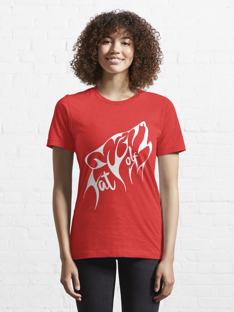 Alternate view of Fat Wolf - Stylised White Essential T-Shirt