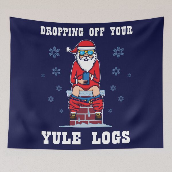 Item preview, Christmas Santa Claus Dropping Off Your Yule Logs designed and sold by Sandra78.