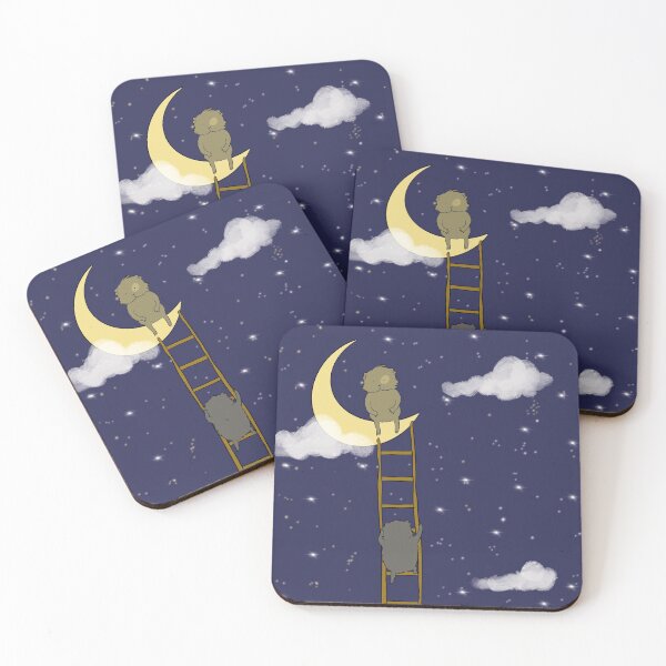 Item preview, Guinea pigs climbing up the moon designed and sold by mondesign26.