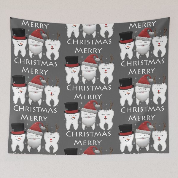 Item preview, Merry Christmas Teeth Trio designed and sold by thehippiehygienist.