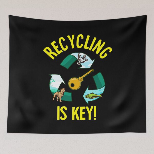 Item preview, Recycling Is Key Cute Eco Environment Health designed and sold by perfectpresents.