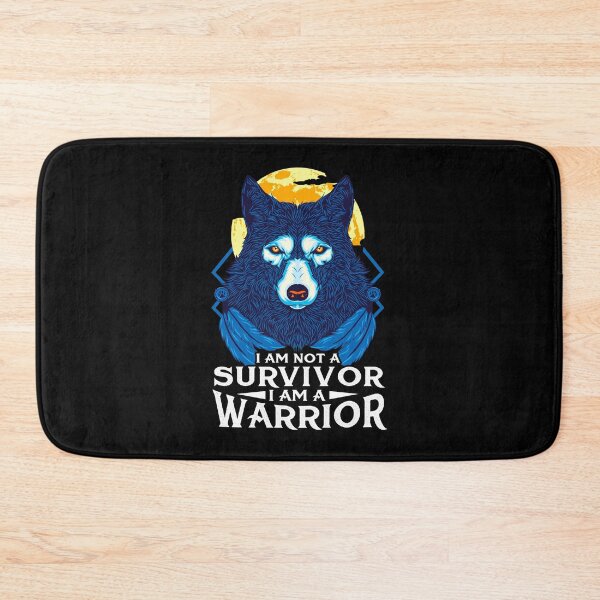 Item preview, I Am Not A Survivor I Am A Warrior Fierce Wolf designed and sold by perfectpresents.