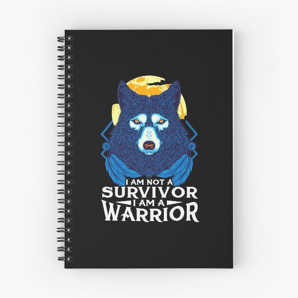 Item preview, I Am Not A Survivor I Am A Warrior Fierce Wolf designed and sold by perfectpresents.