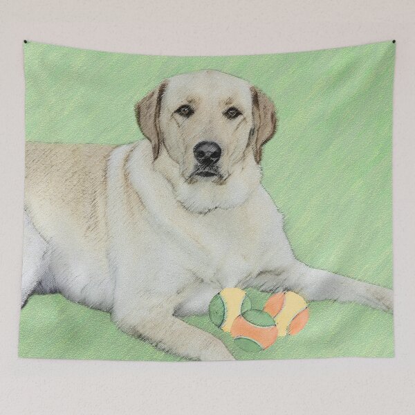 Item preview, Labrador Retriever Yellow with Tennis Balls designed and sold by alpendesigns.