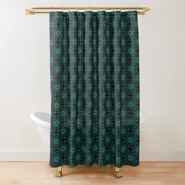 Connections Green Shower Curtain