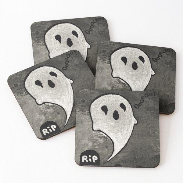 Item preview, Spooky Ghost Cemetery (Monochrome) designed and sold by CadenceLG.