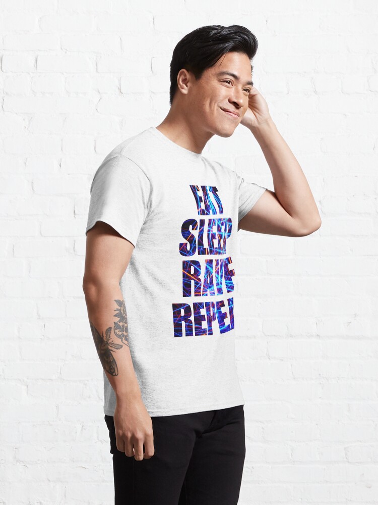 Alternate view of Eat Sleep Rave Repeat Classic T-Shirt