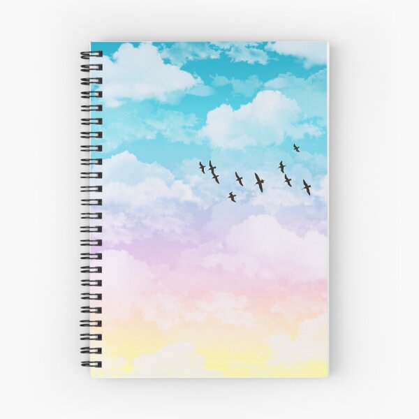 Item preview, Aesthetic Rainbow Clouds with Birds designed and sold by Julie Erin Designs.