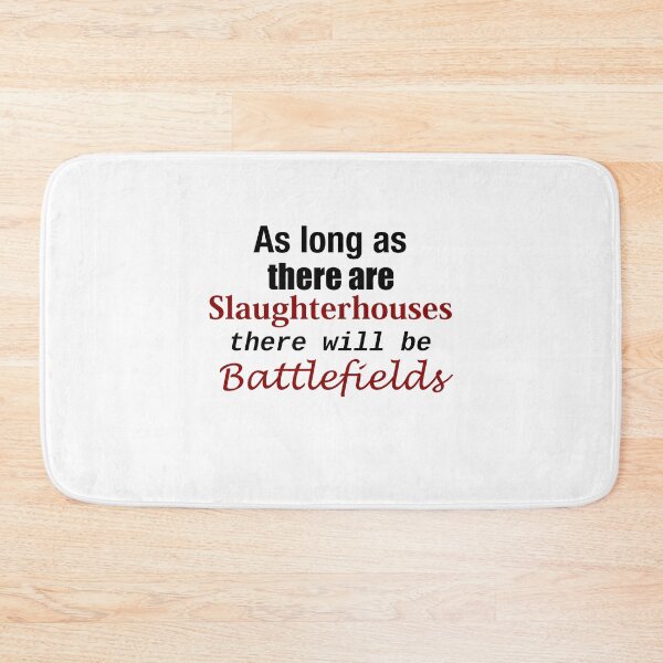 Item preview, As long as there are slaughterhouses, there will be battlefields. Leo Tolstoy Vegan Quote designed and sold by azule1.