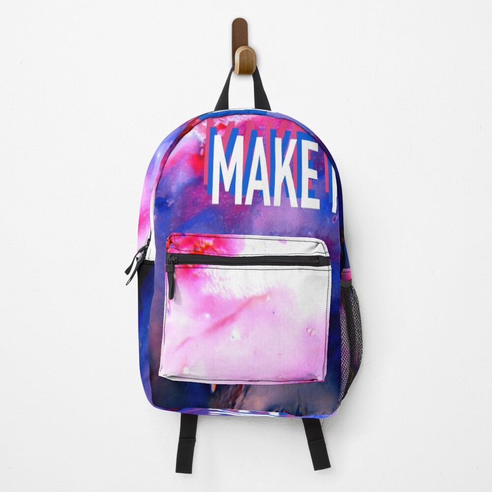 Make It Happen - Marble on a backpack