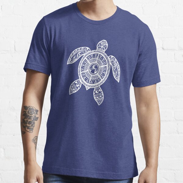 White Tribal Hawaiian Tattoo Boho Sea Turtle Essential T-Shirt