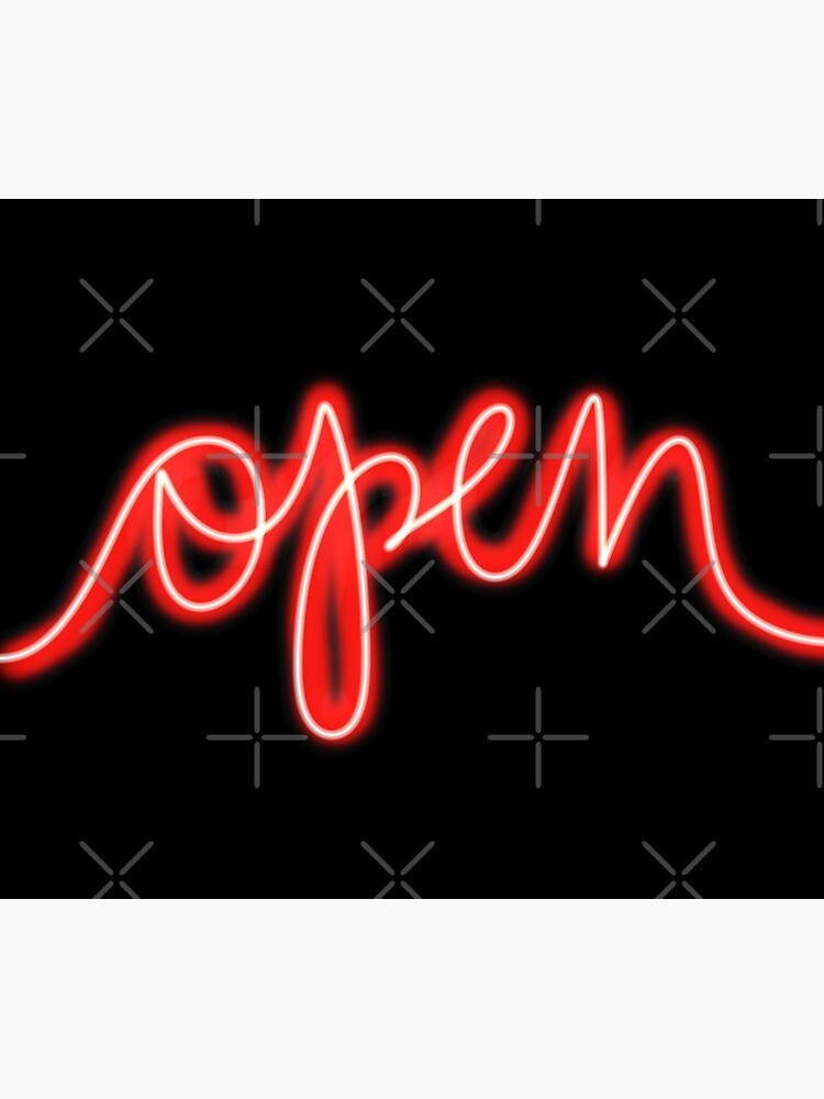 Open Red Neon Sign by planet-eye