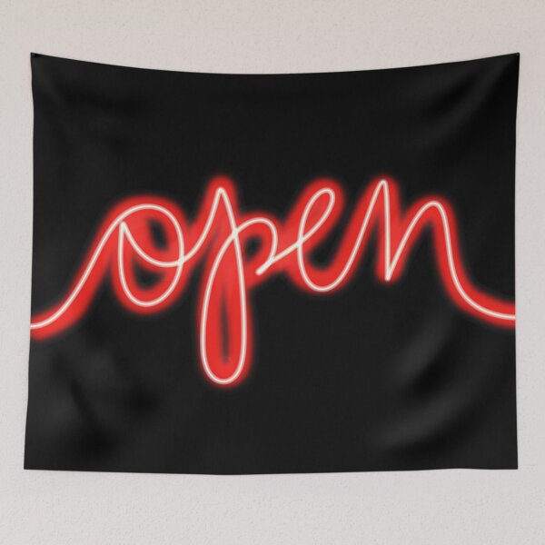 Item preview, Open Red Neon Sign designed and sold by PlanetEye Designs.