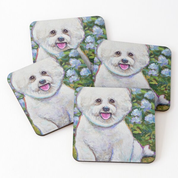 Item preview, Bichon Frise in the Garden Painting by Robert Phelps designed and sold by RobertPhelpsArt.