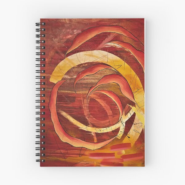 Item preview, "Hellfire Rose" - Red Abstract Floral Painting designed and sold by Caroline Conlon.