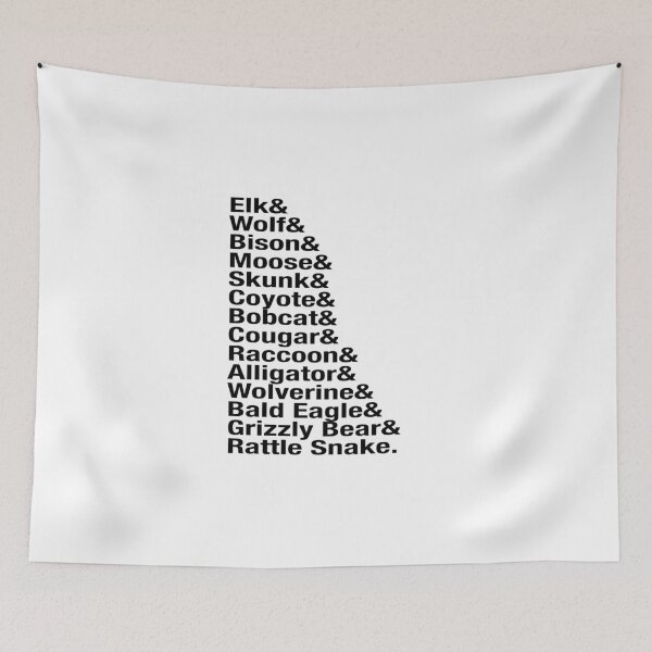 Item preview, USA iconic animals Helvetica list designed and sold by azule1.