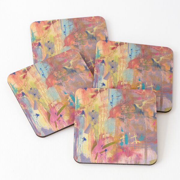 Item preview, "Watered Down" - Vibrant, Multi-color Abstract Painting designed and sold by Caroline Conlon.