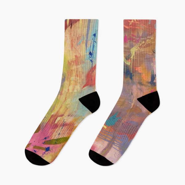 Item preview, "Watered Down" - Vibrant, Multi-color Abstract Painting designed and sold by Caroline Conlon.