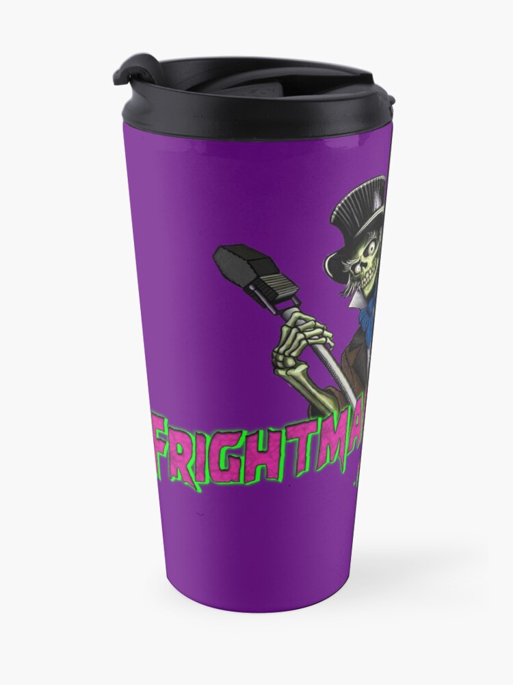 Alternate view of Official FRIGHTMARE THEATRE PODCAST LOGO Travel Mug