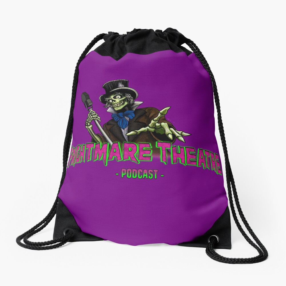 Official FRIGHTMARE THEATRE PODCAST LOGO Drawstring Bag