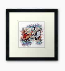 Banksy street art Graffiti London Cop Super Mario Funny Parody Framed Print