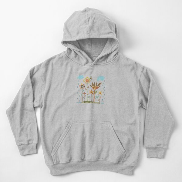 No Rain, No Flowers Kids Pullover Hoodie