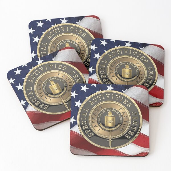Item preview, CIA Special Activities Center - SAC Emblem over American Flag designed and sold by Serge Averbukh Art Studio.