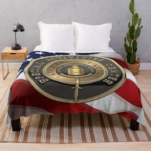 Item preview, CIA Special Activities Center - SAC Emblem over American Flag designed and sold by Serge Averbukh Art Studio.