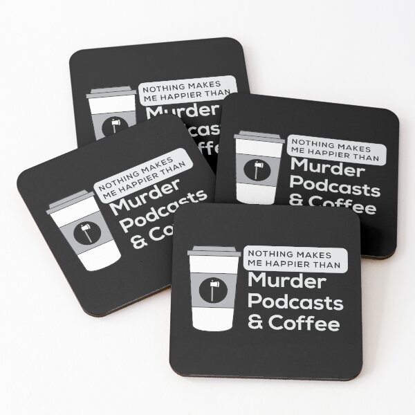 Item preview, True Crime Murder Podcasts and Coffee Illustration with Ax designed and sold by StudioUnrefined.